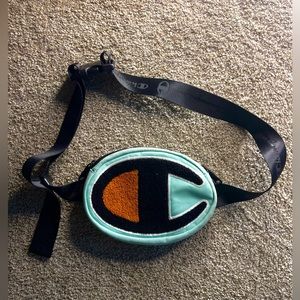 Champion Blue Orange and Black Small Zipper Fanny Pack
